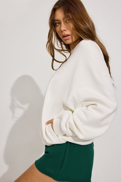 UltraFleece Crewneck Sweatshirt WHITE Garage Clothing Women
