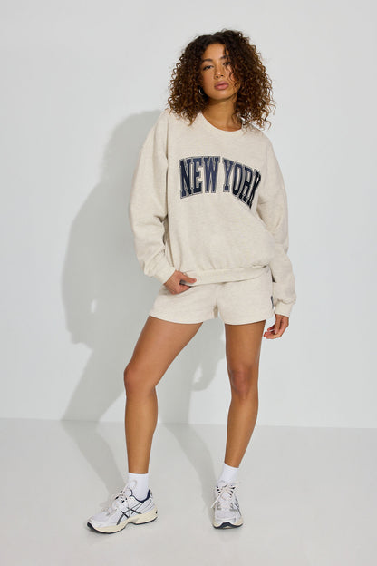 UltraFleece Crewneck Sweatshirt Beige Garage Clothing Women