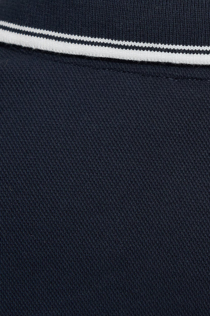 Oversized Cropped Polo Shirt Navy Garage Clothing Women