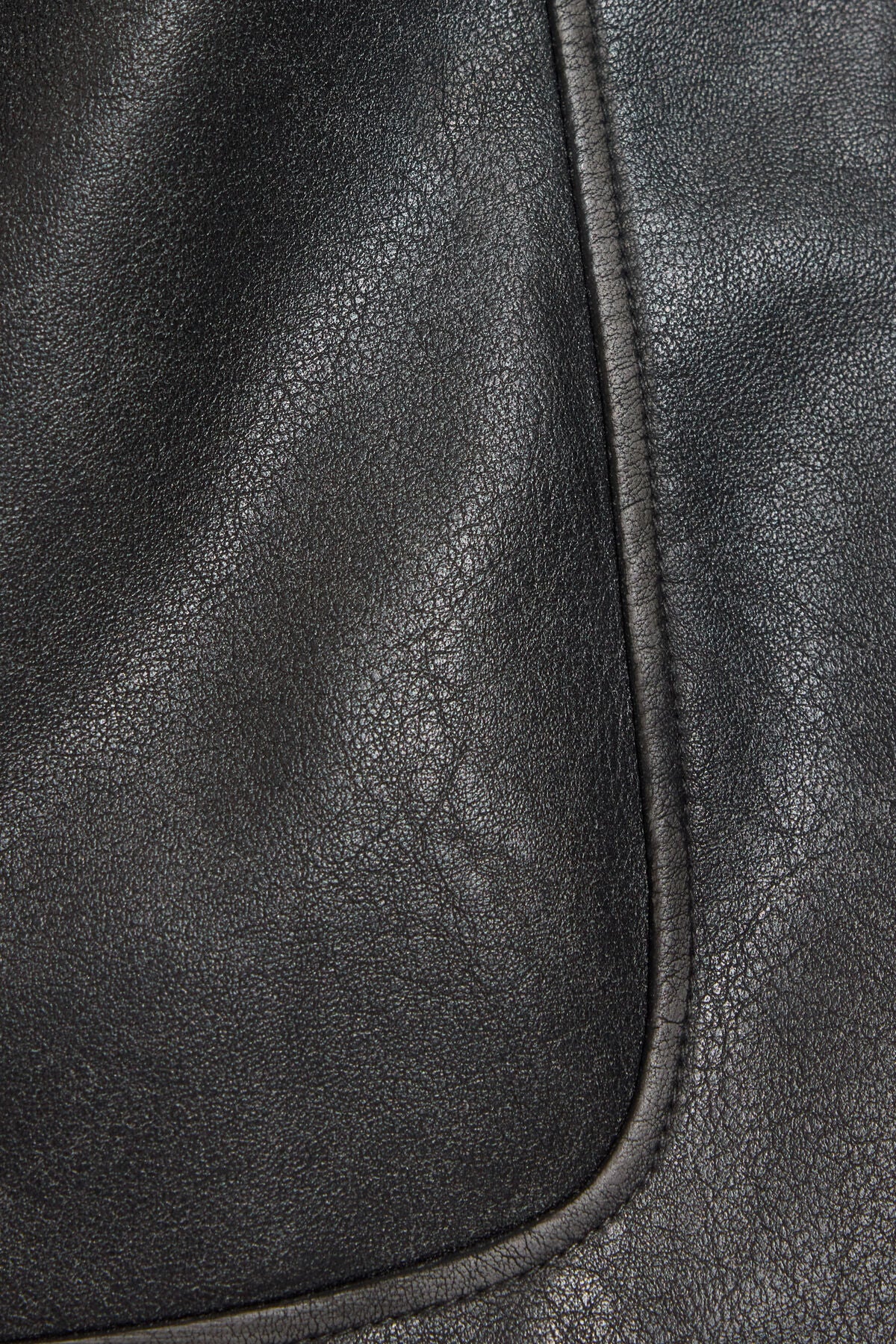 Oversized Faux Leather Worker Jacket Black Garage Clothing Women