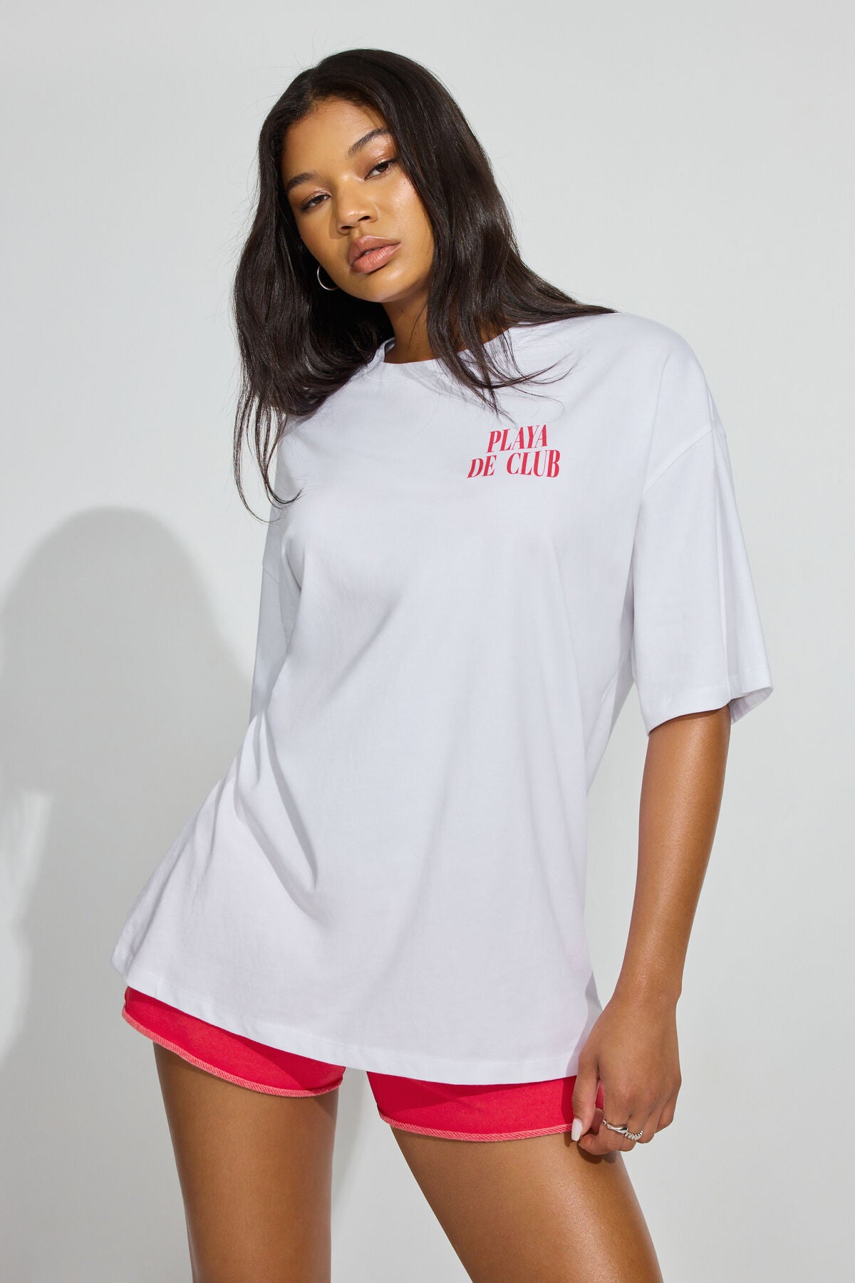 Oversized Boyfriend Tee White Garage Clothing Women