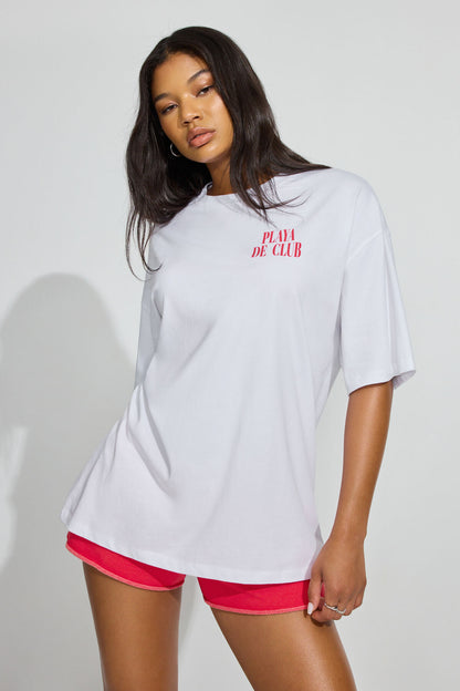 Oversized Boyfriend Tee White Garage Clothing Women