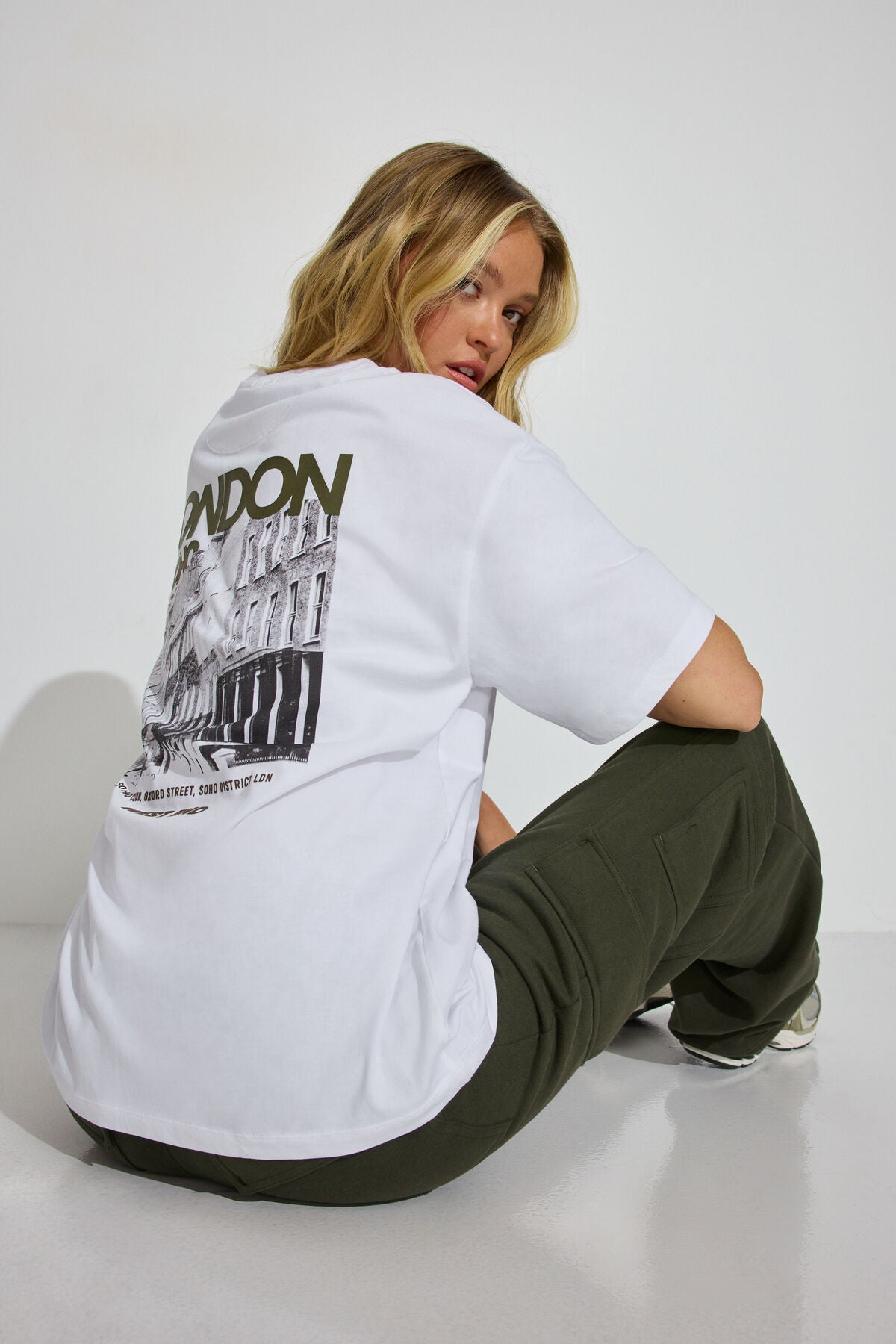 Oversized Boyfriend Tee White Garage Clothing Women