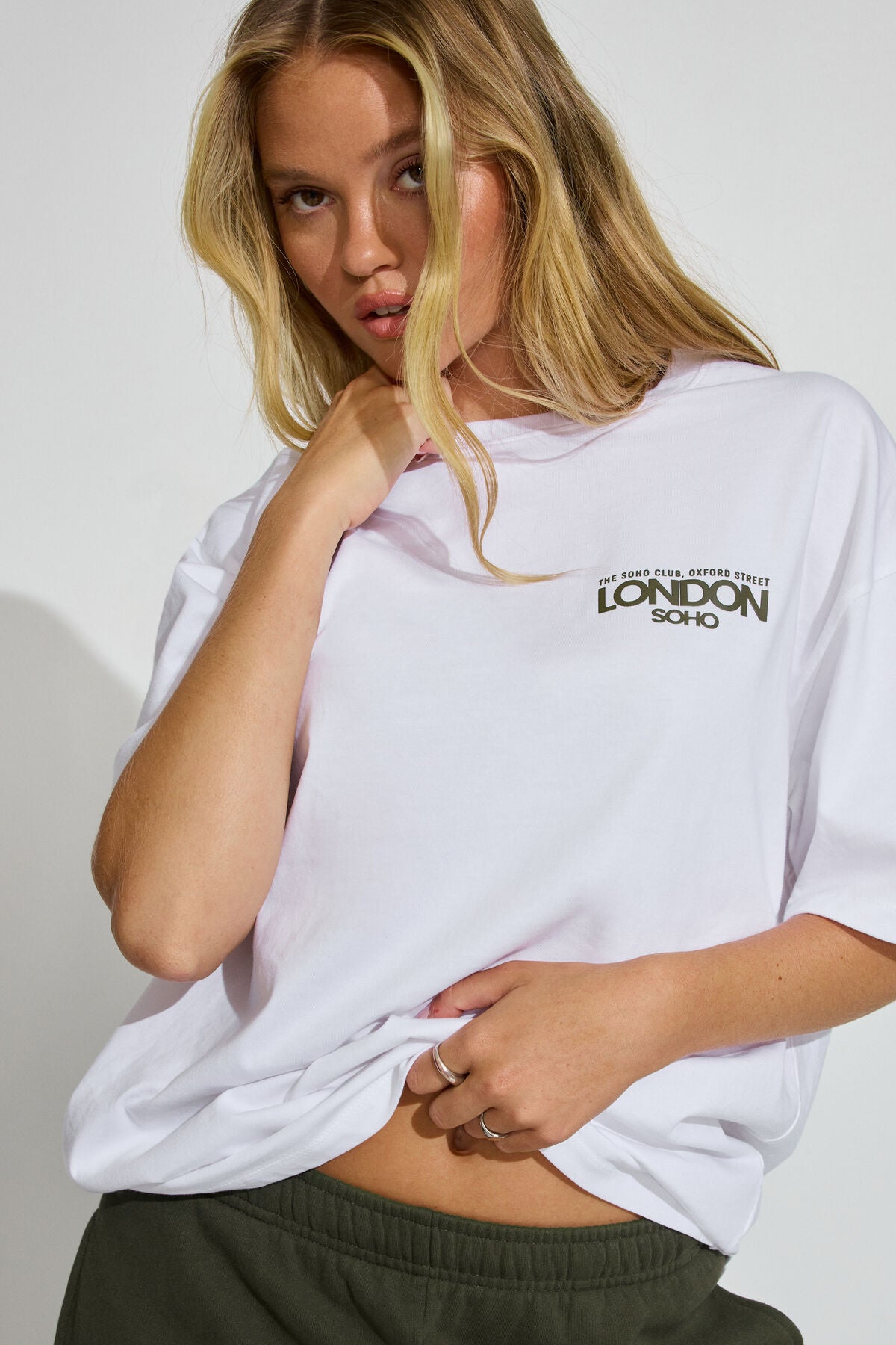 Oversized Boyfriend Tee White Garage Clothing Women
