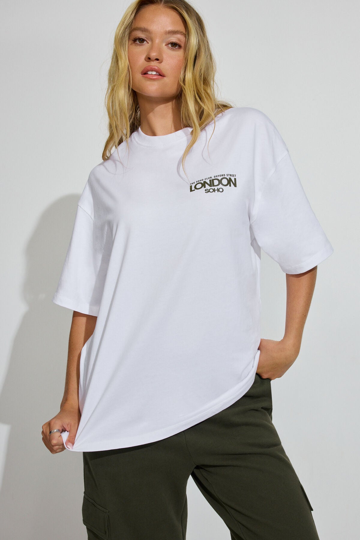Oversized Boyfriend Tee White Garage Clothing Women