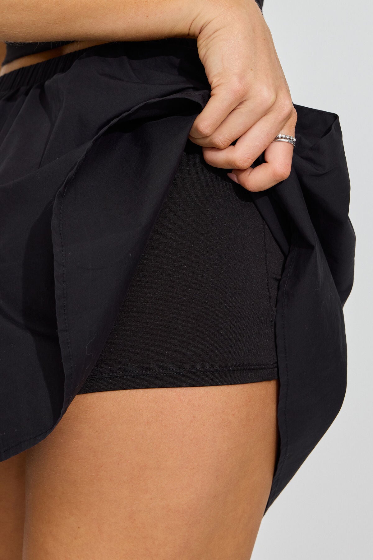 Peyton Poplin Skort Black Garage Clothing Women