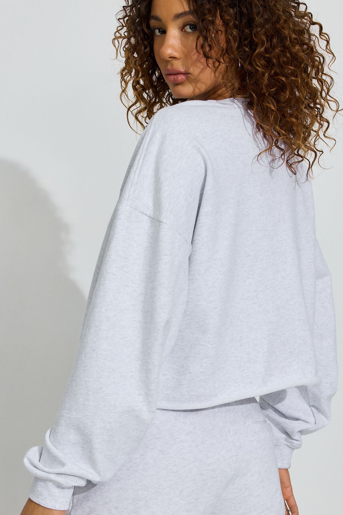 SoftTerry Chopped Crewneck Sweatshirt Gray Garage Clothing Women