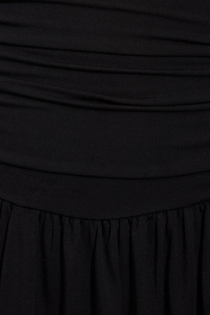Flirty Hem Tube Romper Dress Black Garage Clothing Women