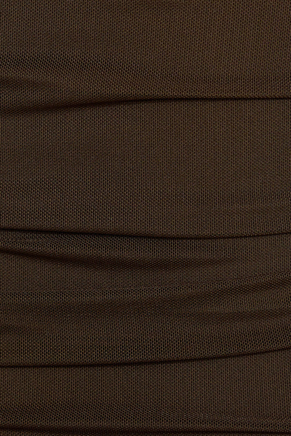 Rosalie Ruched Tube  Top Brown Garage Clothing Women