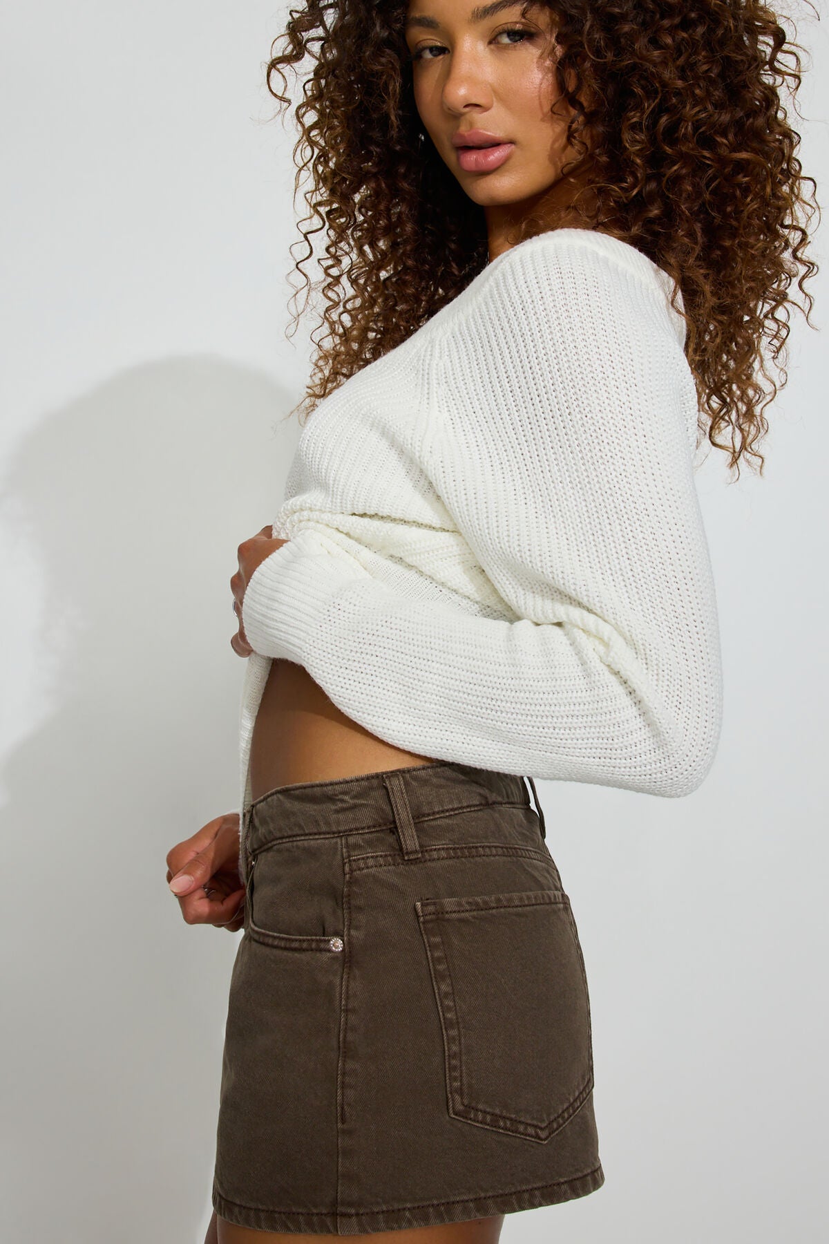 Rylie Supersoft V-Neck Top White Garage Clothing Women