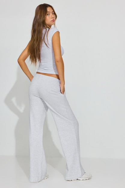 SoftTerry Wide Leg Sweatpants Gray Garage Clothing Women
