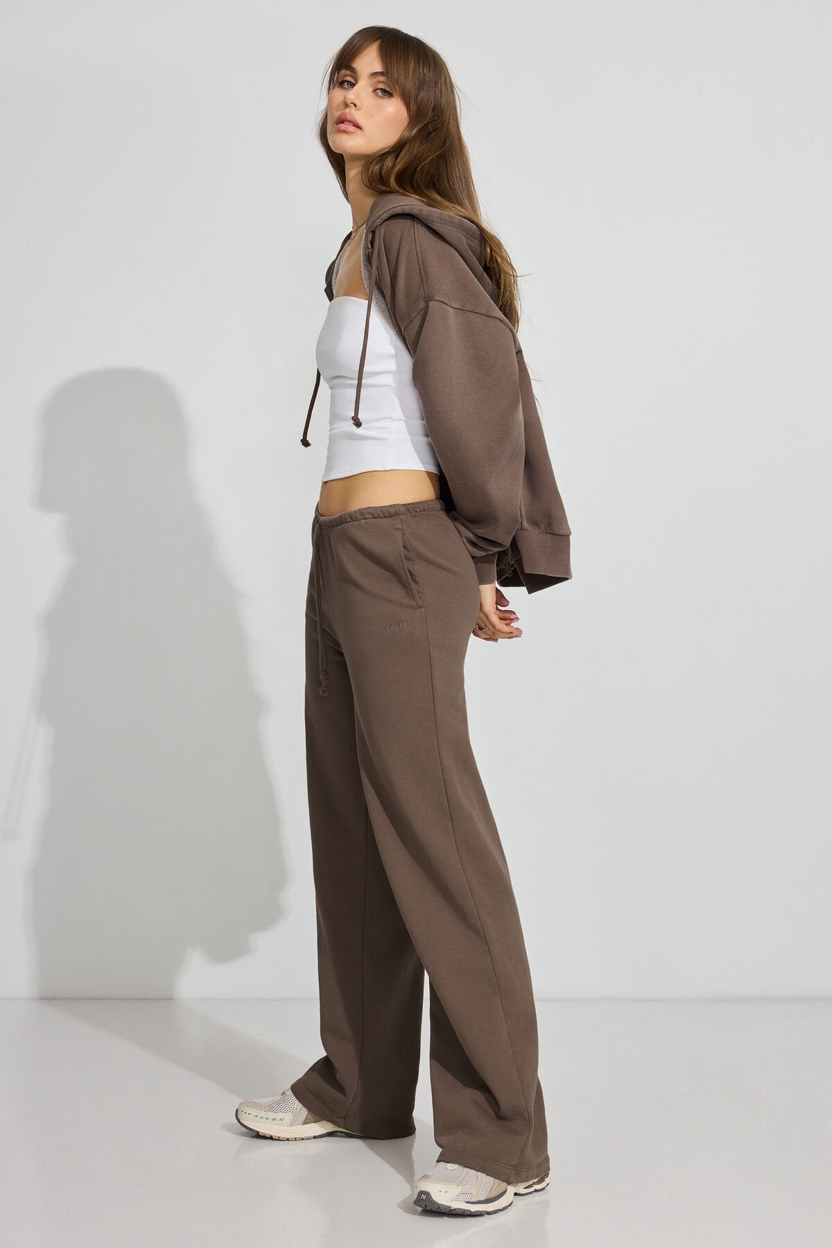 SoftTerry Wide Leg Sweatpants Brown Garage Clothing Women
