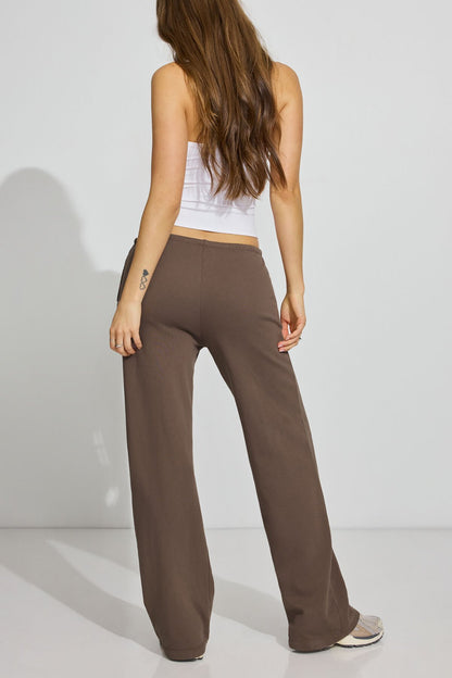 SoftTerry Wide Leg Sweatpants Brown Garage Clothing Women