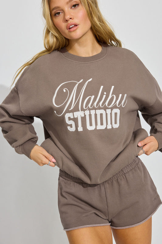 UltraFleece Crewneck Sweatshirt Brown Garage Clothing Women