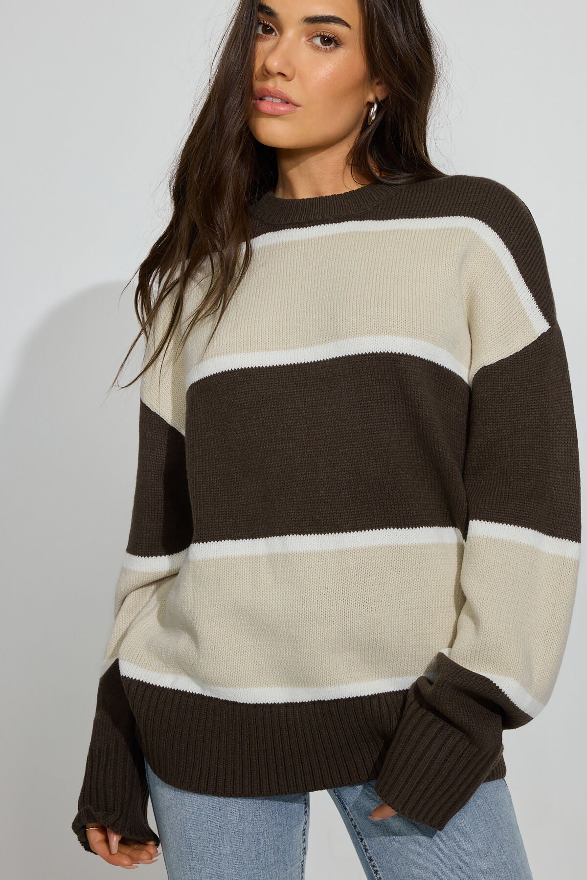 Roxy Long Sleeve Supersoft Crewneck Sweater Burgundy Garage Clothing Women
