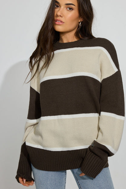Roxy Long Sleeve Supersoft Crewneck Sweater Burgundy Garage Clothing Women