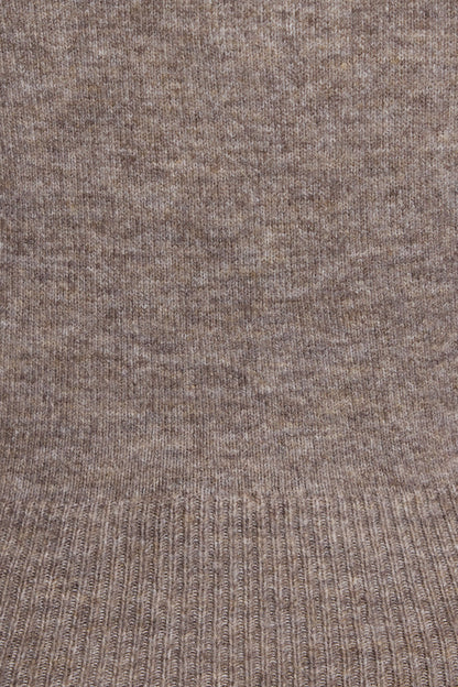 Long Sleeve Spongy Henley Sweater Brown Garage Clothing Women