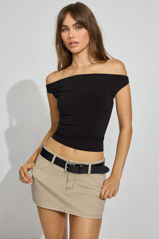 Twill Micro Skort Beige Garage Clothing Women