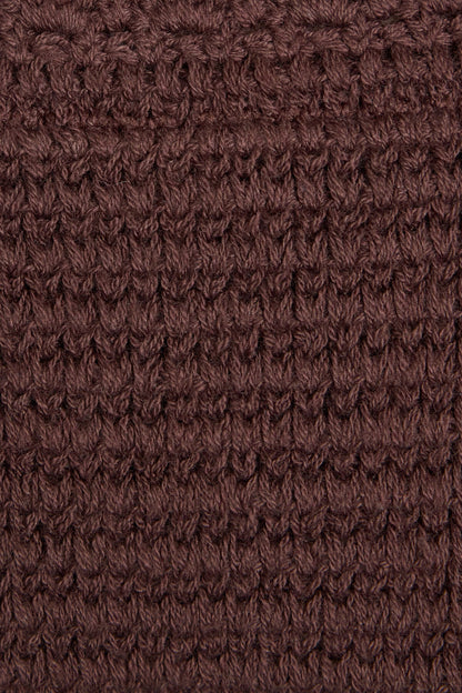 Crochet Cheeky Side Tie Bikini Brown Garage Clothing Women