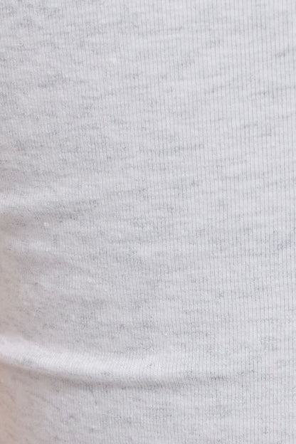 Cotton Sleek Deep V-Neck T Shirt Gray Garage Clothing Women