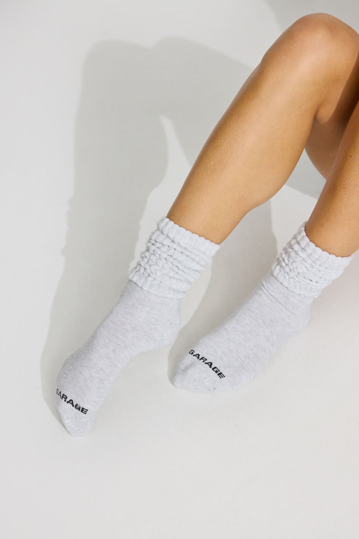 Sport Crew Scrunch Socks Gray Garage Clothing Women