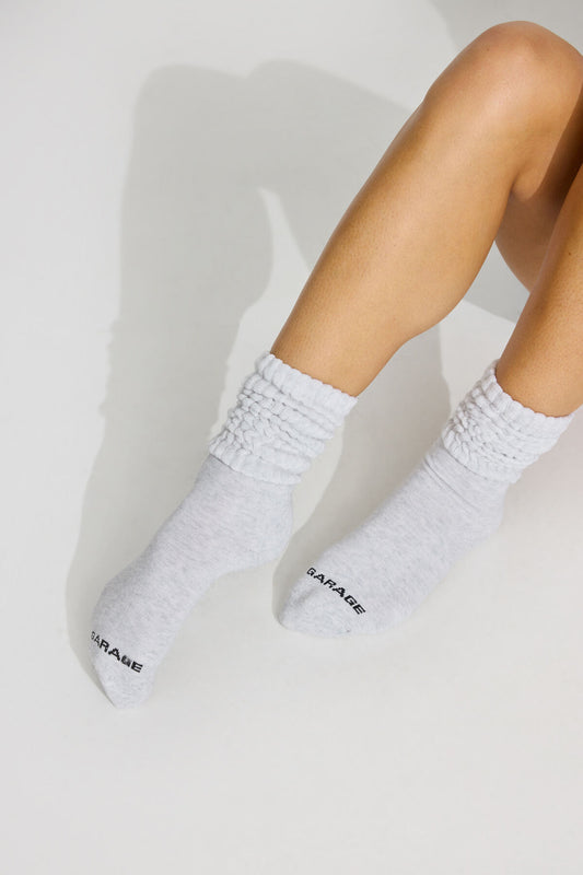 Sport Crew Scrunch Socks Gray Garage Clothing Women