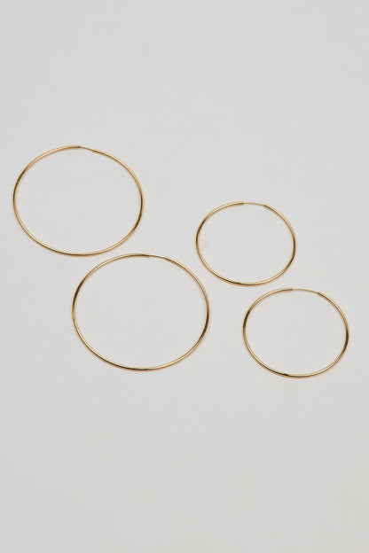 2 Pack Basic Super Skinny Hoops Yellow Garage Clothing Women