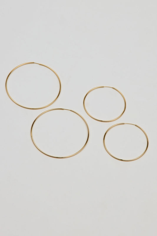 2 Pack Basic Super Skinny Hoops Yellow Garage Clothing Women