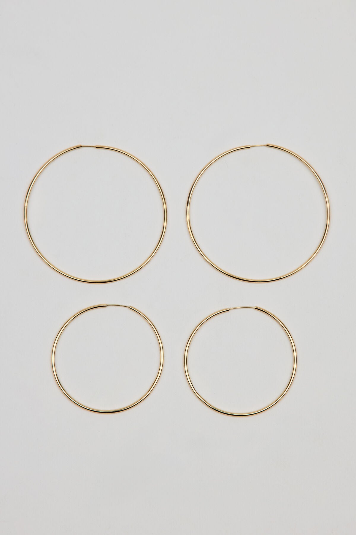 2 Pack Basic Super Skinny Hoops Yellow Garage Clothing Women