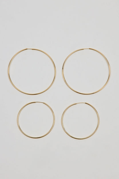 2 Pack Basic Super Skinny Hoops Yellow Garage Clothing Women