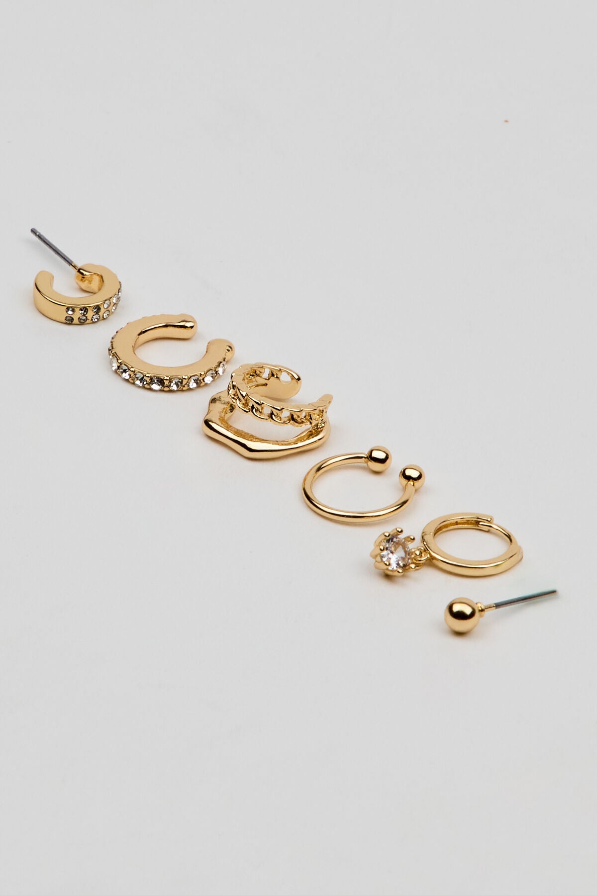 6 Pack Party Cluster Earrings White Garage Clothing Women