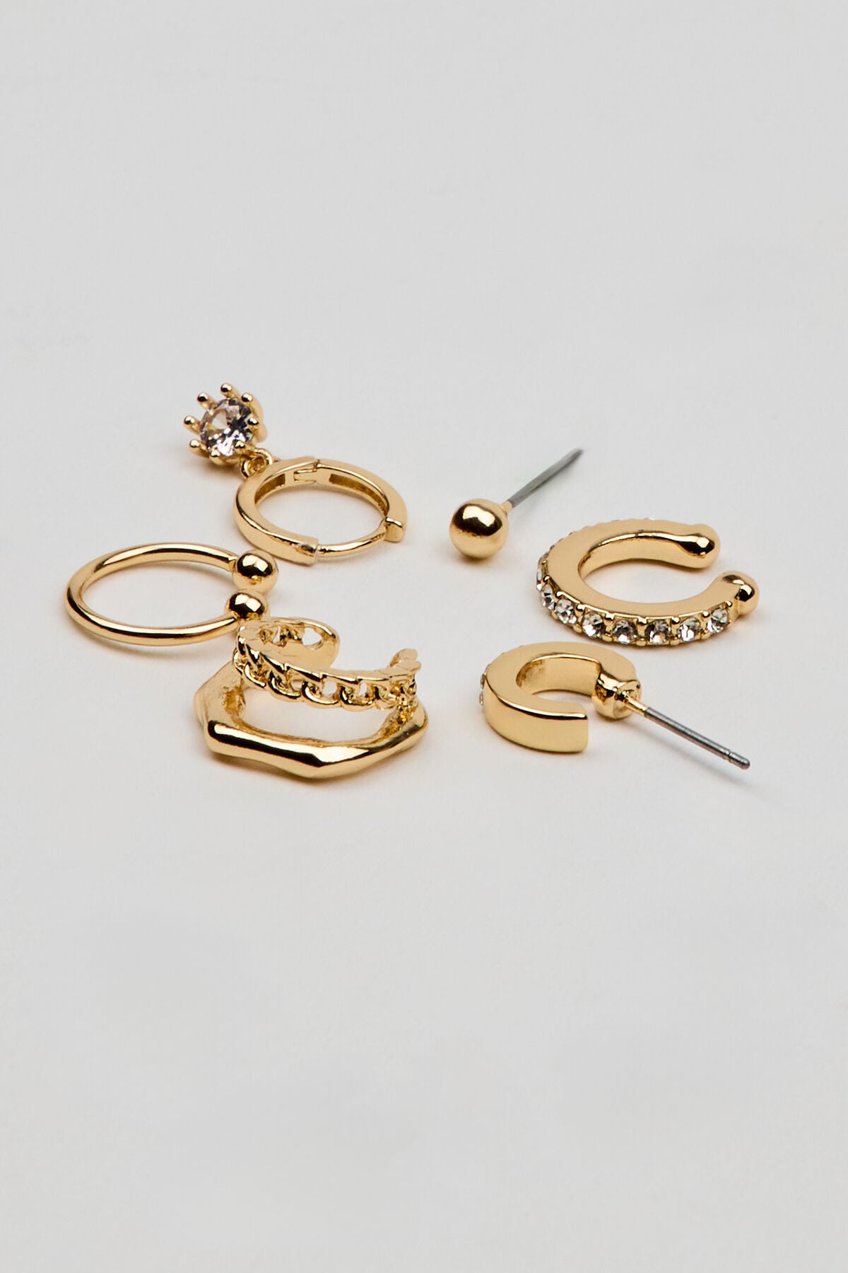6 Pack Party Cluster Earrings White Garage Clothing Women