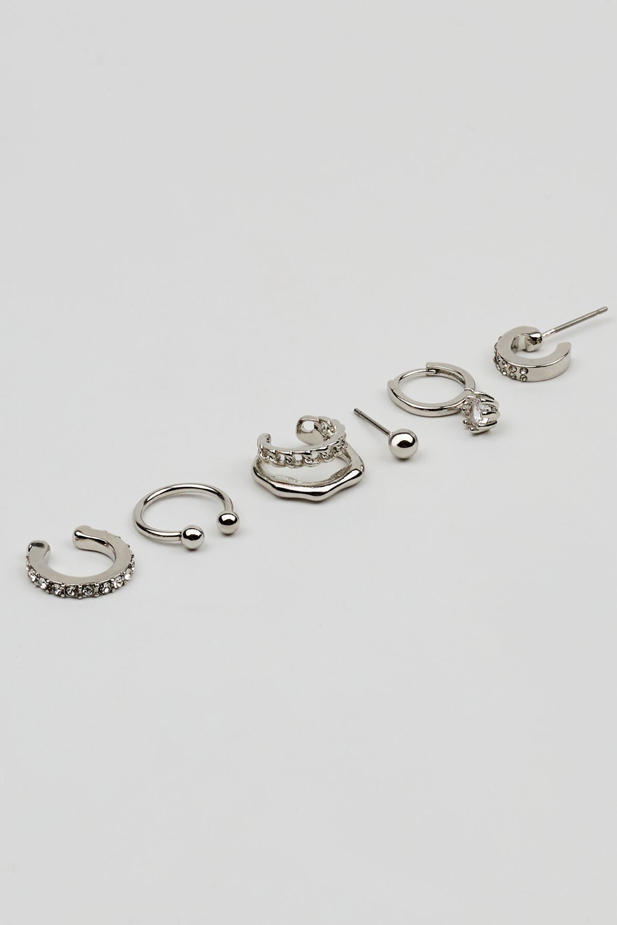 6 Pack Party Cluster Earrings Gray Garage Clothing Women