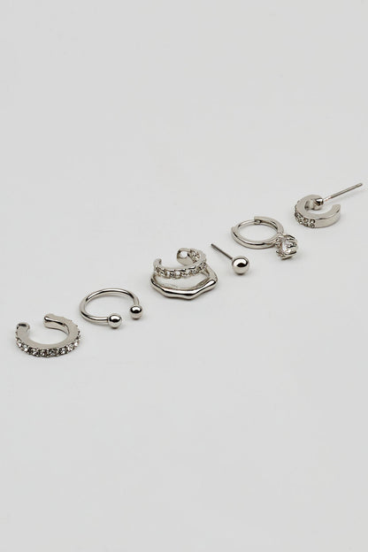 6 Pack Party Cluster Earrings Gray Garage Clothing Women