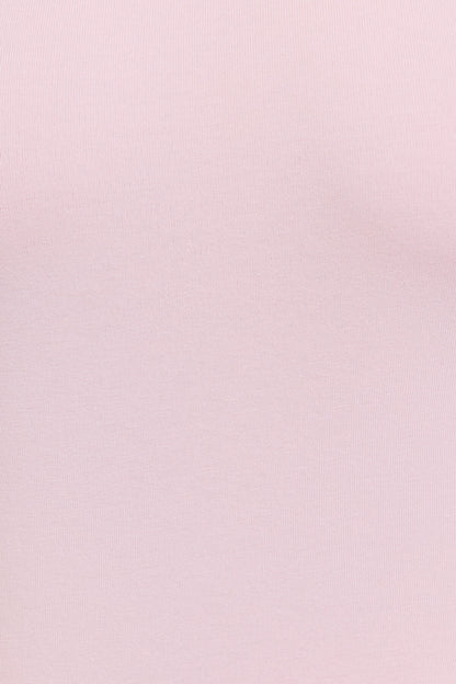 Crew Neck Open Back Tie Top Pink Garage Clothing Women
