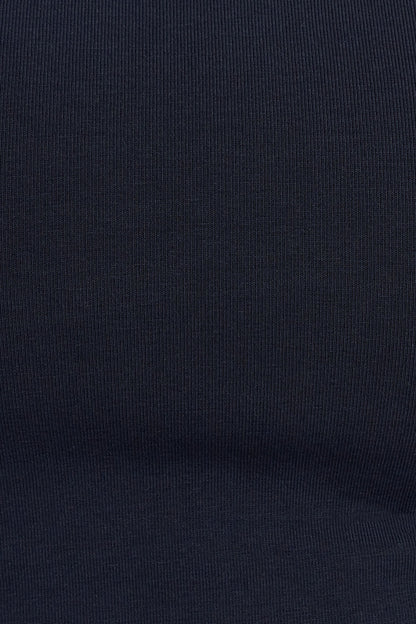 Crew Neck Open Back Tie Top Navy Garage Clothing Women