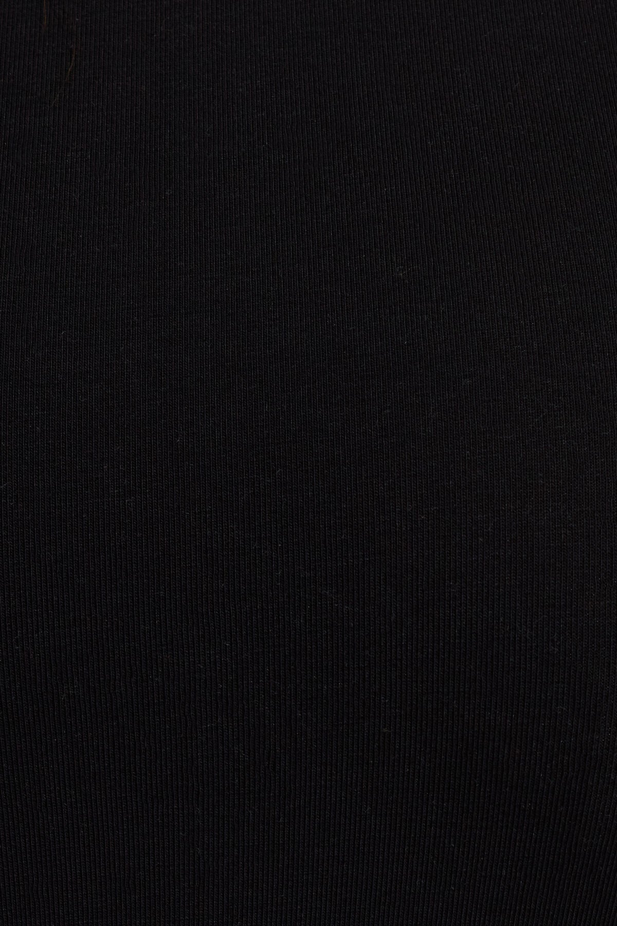 Crew Neck Open Back Tie Top Black Garage Clothing Women