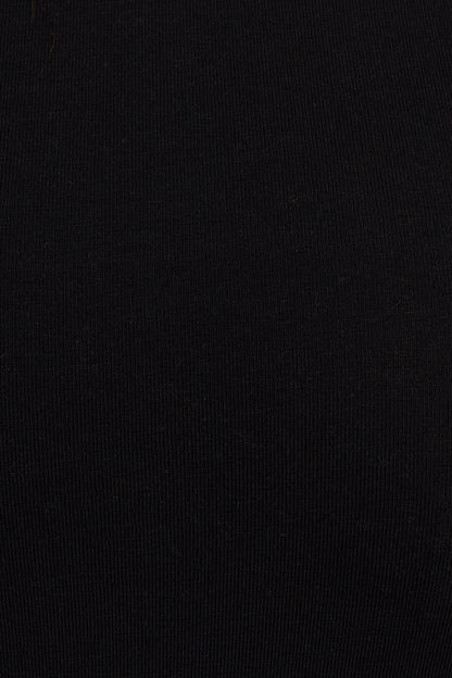 Crew Neck Open Back Tie Top Black Garage Clothing Women