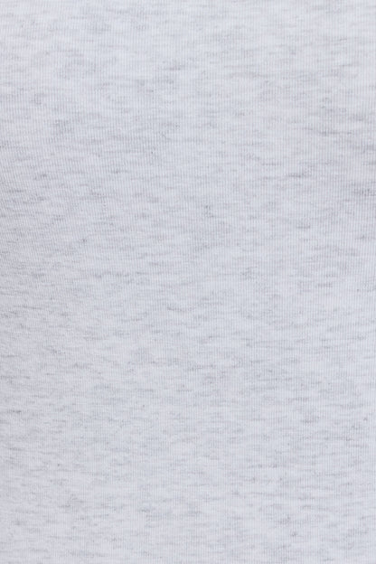 Crew Neck Open Back Tie Top Gray Garage Clothing Women