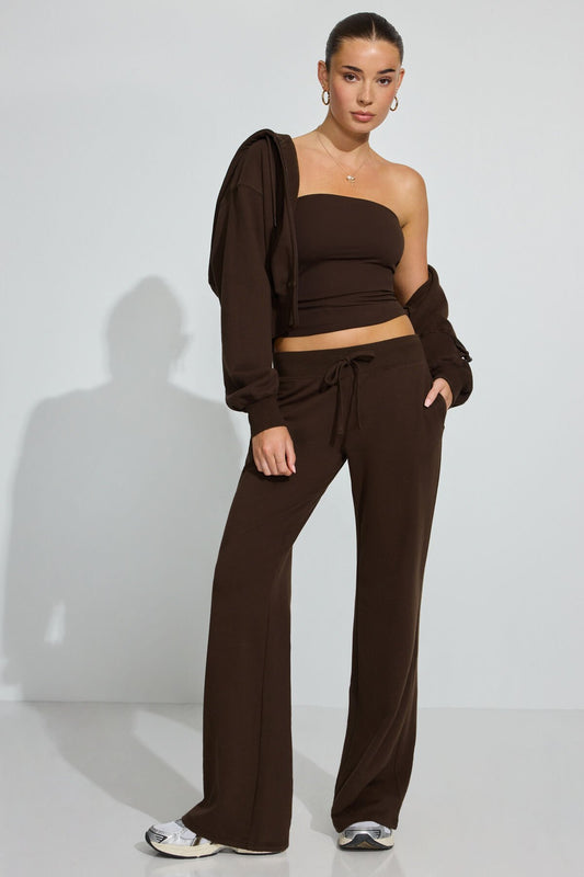 Stretch Terry Bootcut Pants Brown Garage Clothing Women
