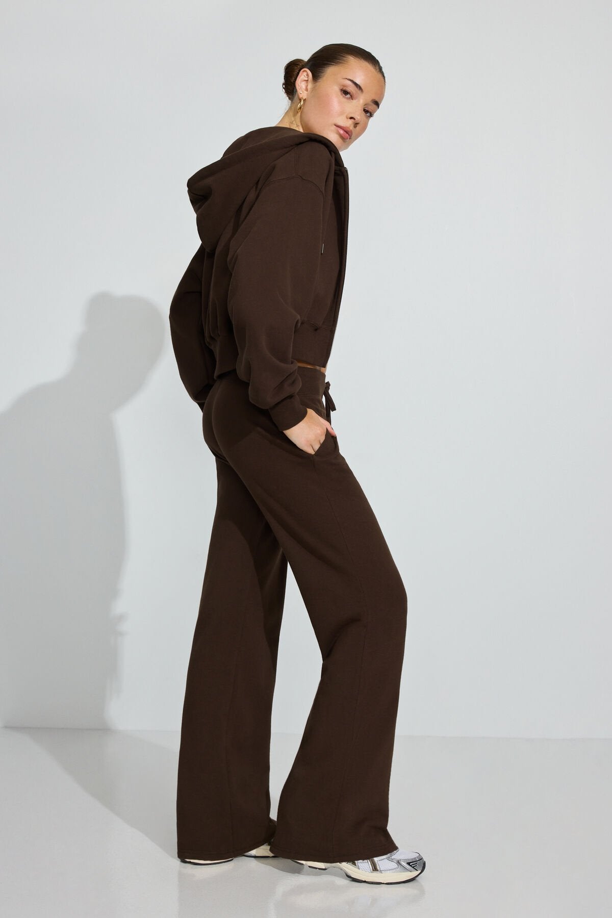 Stretch Terry Bootcut Pants Brown Garage Clothing Women
