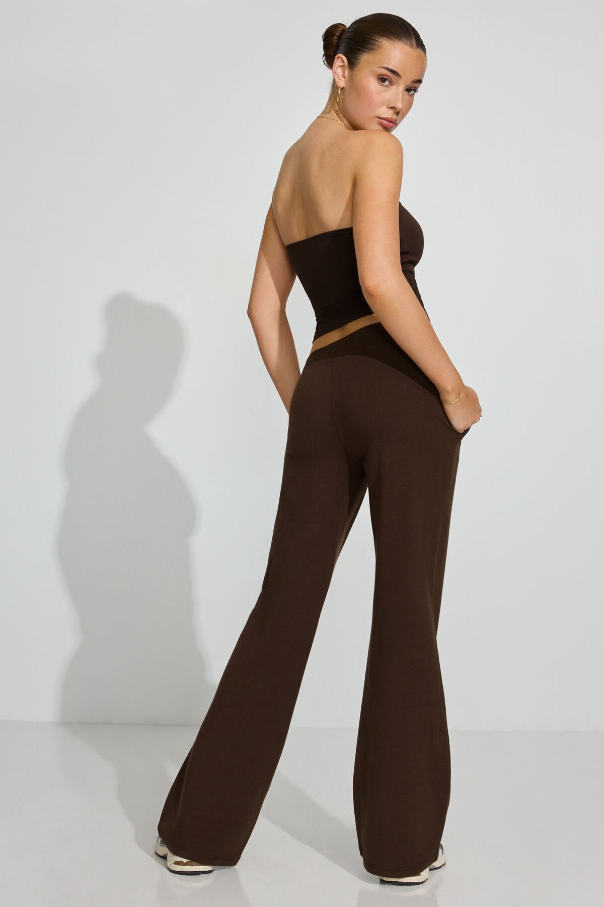Stretch Terry Bootcut Pants Brown Garage Clothing Women