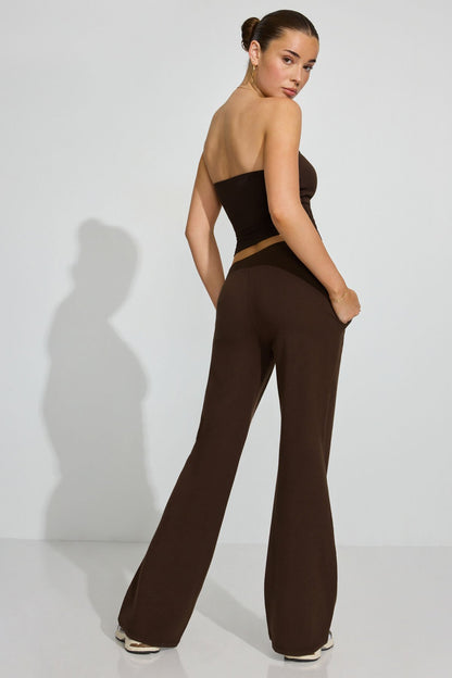 Stretch Terry Bootcut Pants Brown Garage Clothing Women