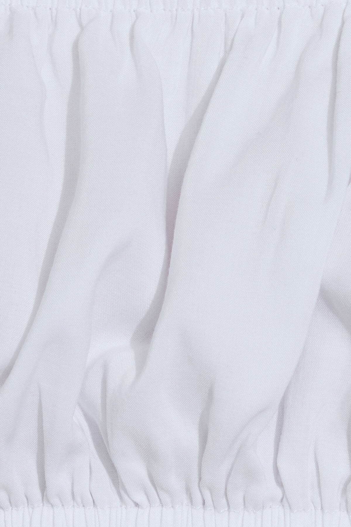 Puff Sleeve Tie Micro Top White Garage Clothing Women
