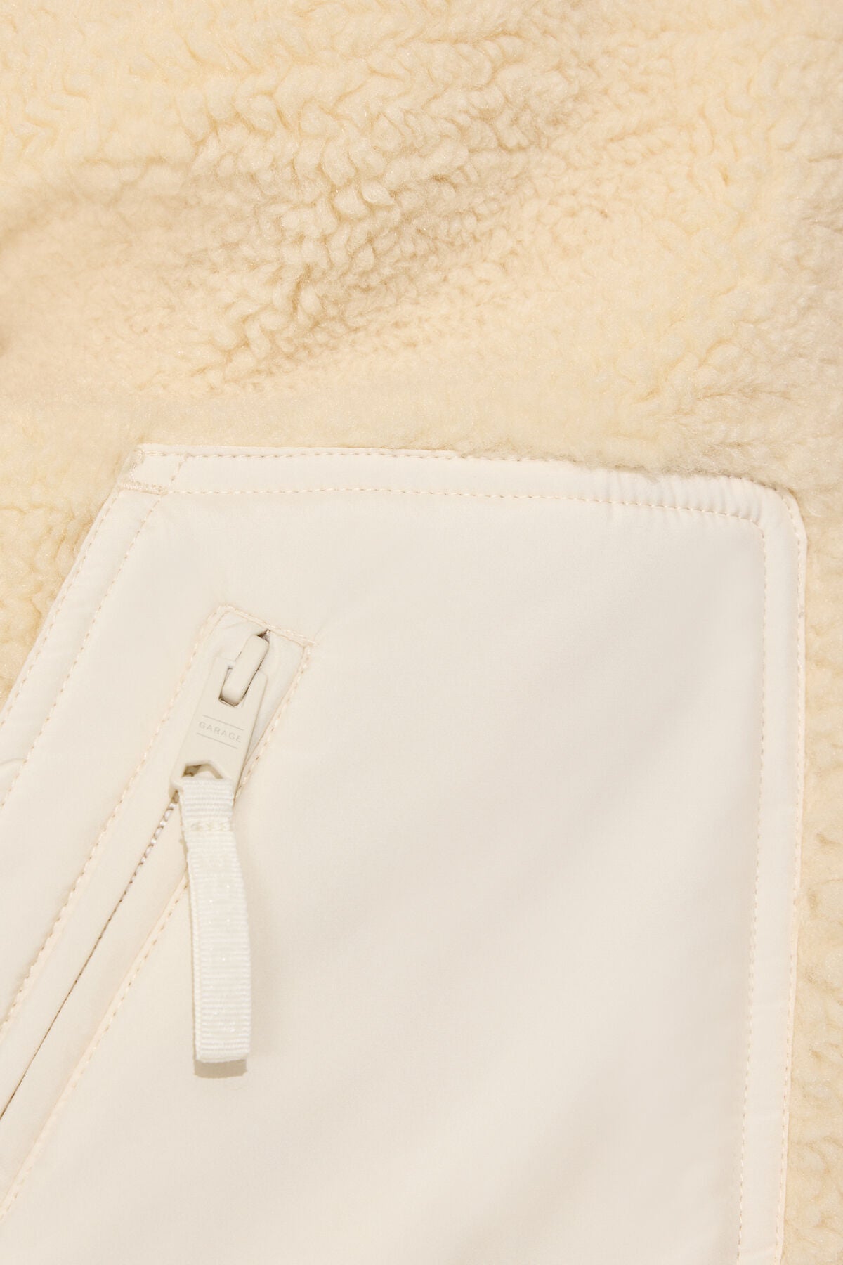 Sherpa Mixed Media Jacket WHITE Garage Clothing Women