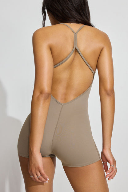 SoftActive Y Back Romper Beige Garage Clothing Women