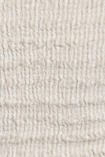 Linen Smocked Tube Top Beige Garage Clothing Women