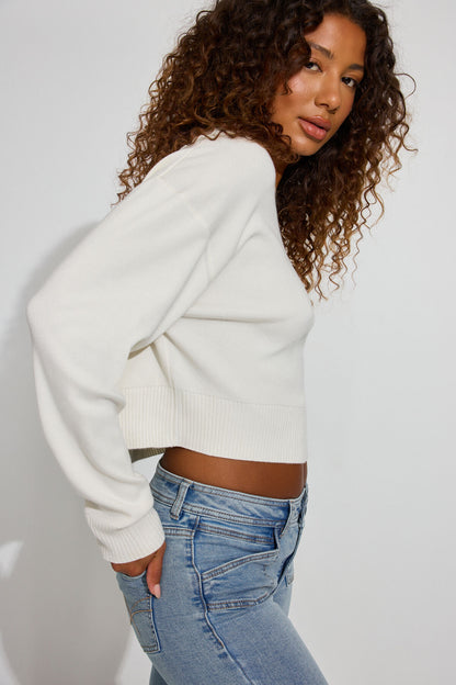 Longsleeve Fine Gauge Sweater White Garage Clothing Women