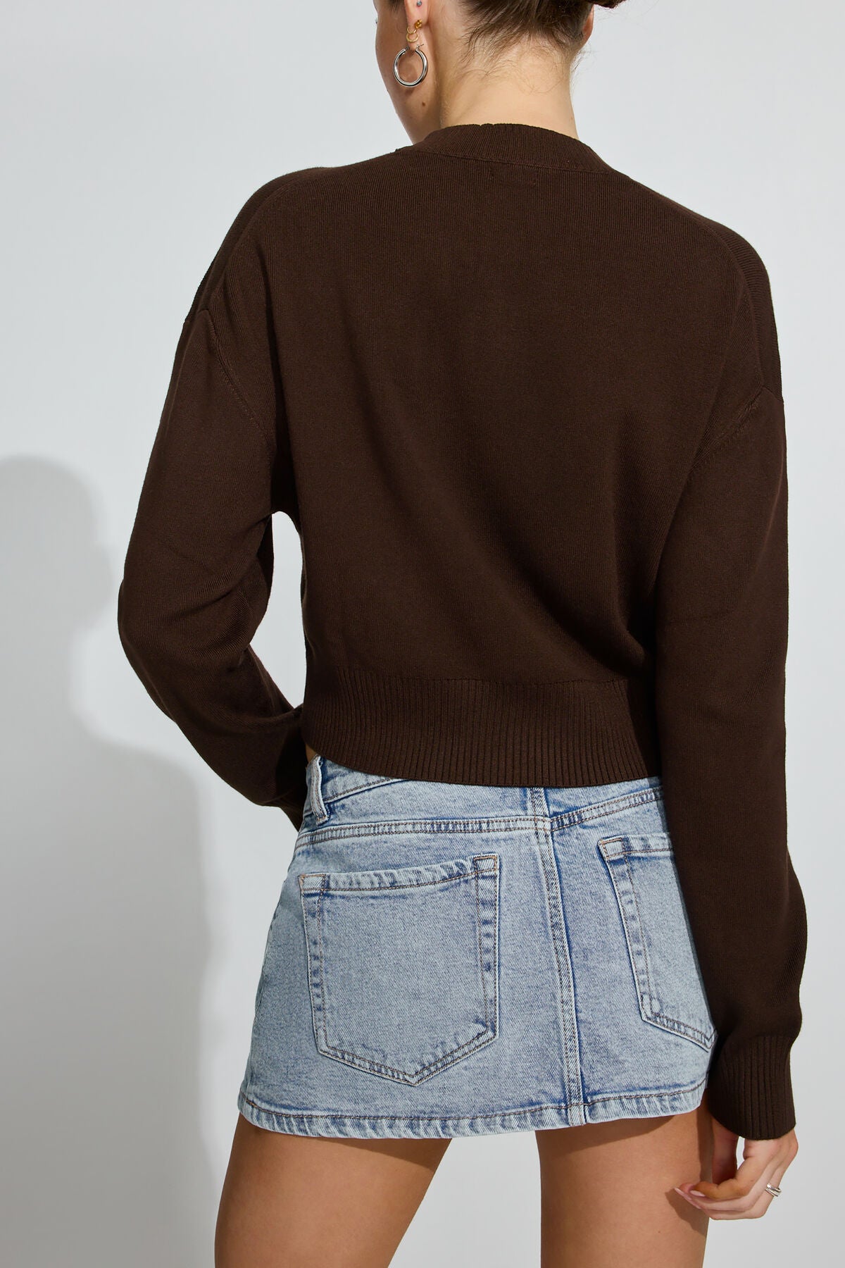 Longsleeve Fine Gauge Sweater Brown Garage Clothing Women