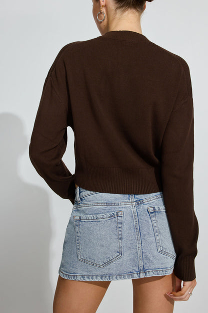 Longsleeve Fine Gauge Sweater Brown Garage Clothing Women